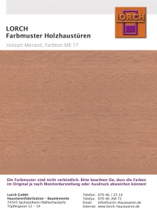 Holzart Meranti ME 17